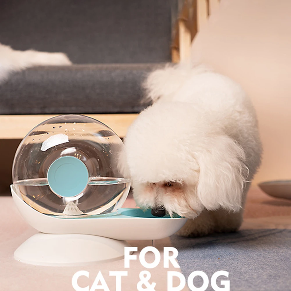 

Water Drinking Container Cat Dog Food Feeder Kitten Feeding Container Automatic Pet Bubble Food Snail Shaped Fountain