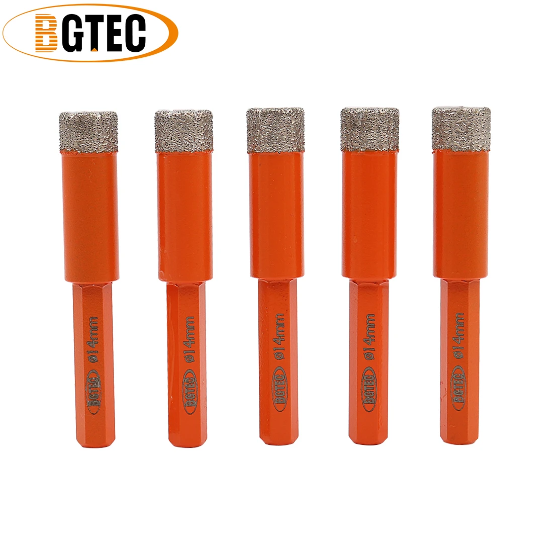 Буровые сверла BGTEC с шестигранным хвостовиком 14 мм алмазные для керамической