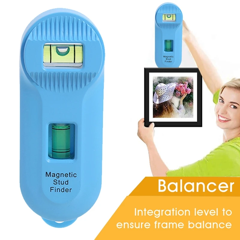 

Magnetic Wall Stud Finder & Level for Nails, Screws, Fasteners in Stud Walls, Plasterboard Drywall, Wood & Timber Fixing