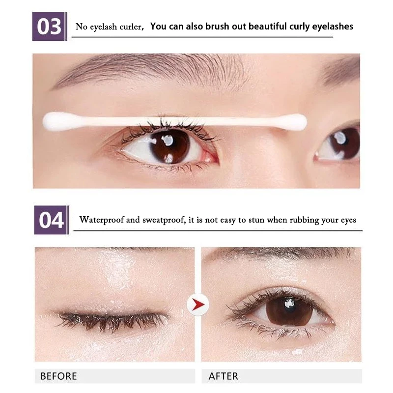 Женская тушь для ресниц Водостойкая стойкая не Цветущая без макияжа 3d волокно| |