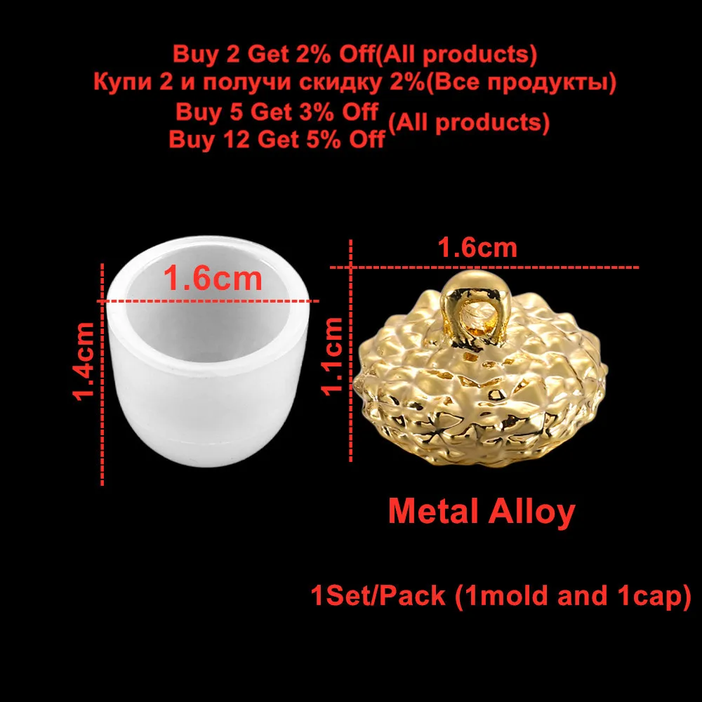 1 Set Acorn Type Resin Silicone Molds Necklace Pendants Cap Holder UV Epoxy Mold for DIY Crafts Jewelry Making Accessories | Украшения и