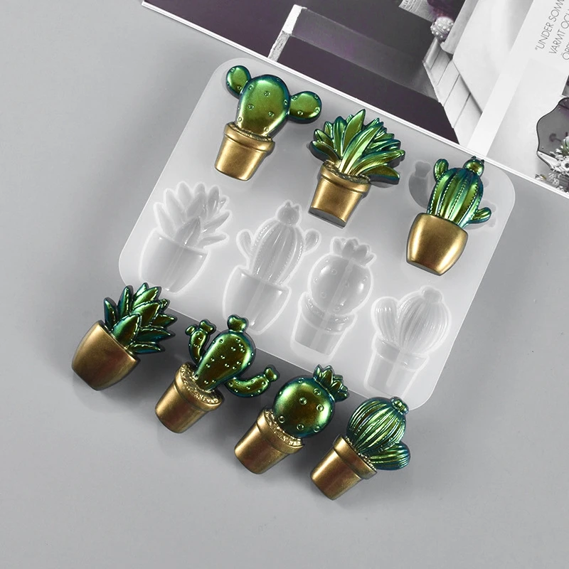 DIY Resin Jewelry Molds Cactus Handcraft Epoxy Tools Silicone | Дом и сад