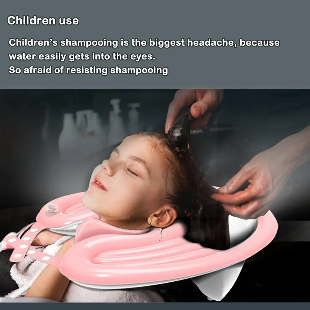 

Портативная надувная раковина для шампуня, быстрое надувание и дефляция, раковина для мытья волос для беременных и пожилых женщин D4p4