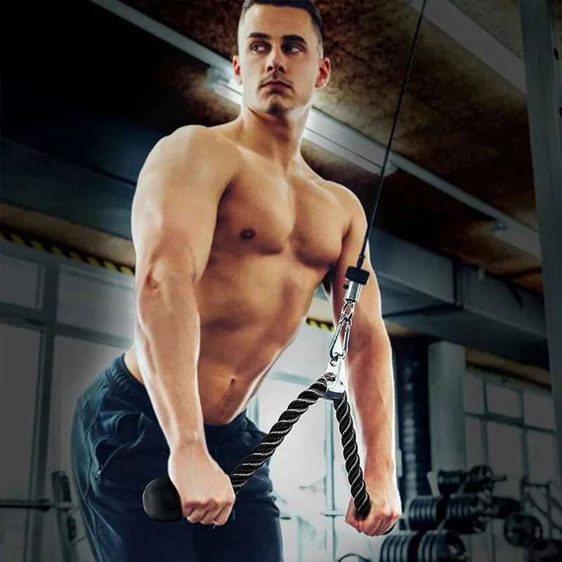 

7PCS Arm Strength Rope Fitness Set Arm Biceps Triceps Hand Strength Training Equipment Pull Down Rope Resistance Band Set