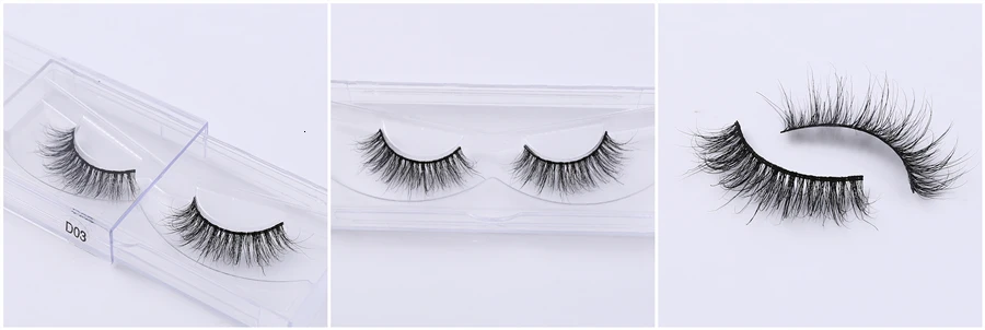 WOWANGEL Lash Mink Eyelashes 3D Mink Hair Lashes Wholesale Real Mink Fur Handmade Crossing Lashes Thick Lash D02