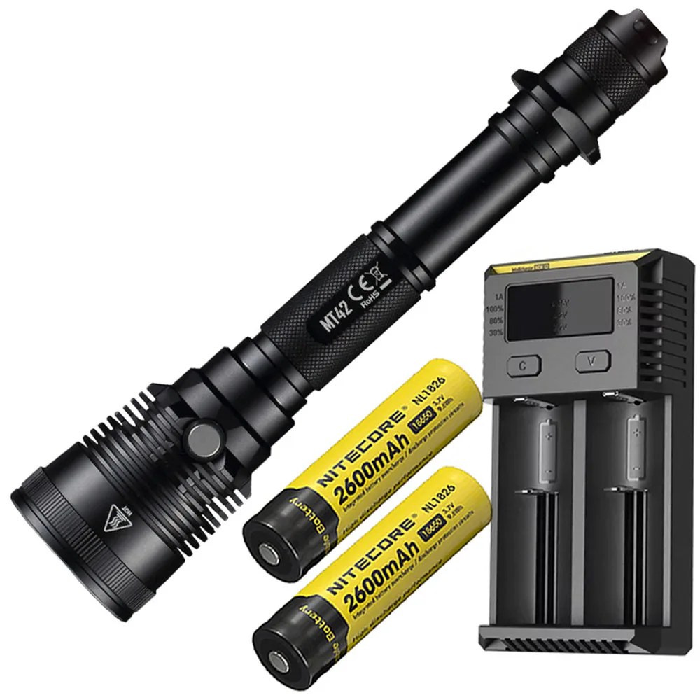MT42 NL1826 I2 NITECORE MT42 тактический фонарь CREE XHP35 HD светодиодный макс. 1800 люмен дальний бросок 470 метров уличный охотничий фонарь-прожектор - Испускаемый цвет: MT42 NL1826 I2