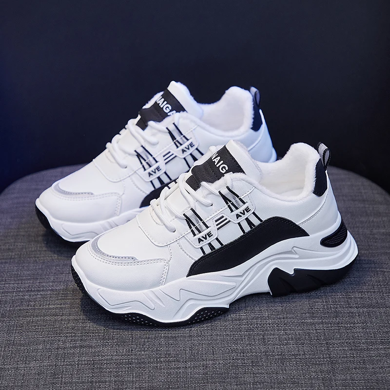 

New Designer Korean White Platform Sneakers Casual Shoes Women 2020 Fashion autumn Tenis Feminino Woman Footwear Basket Femme
