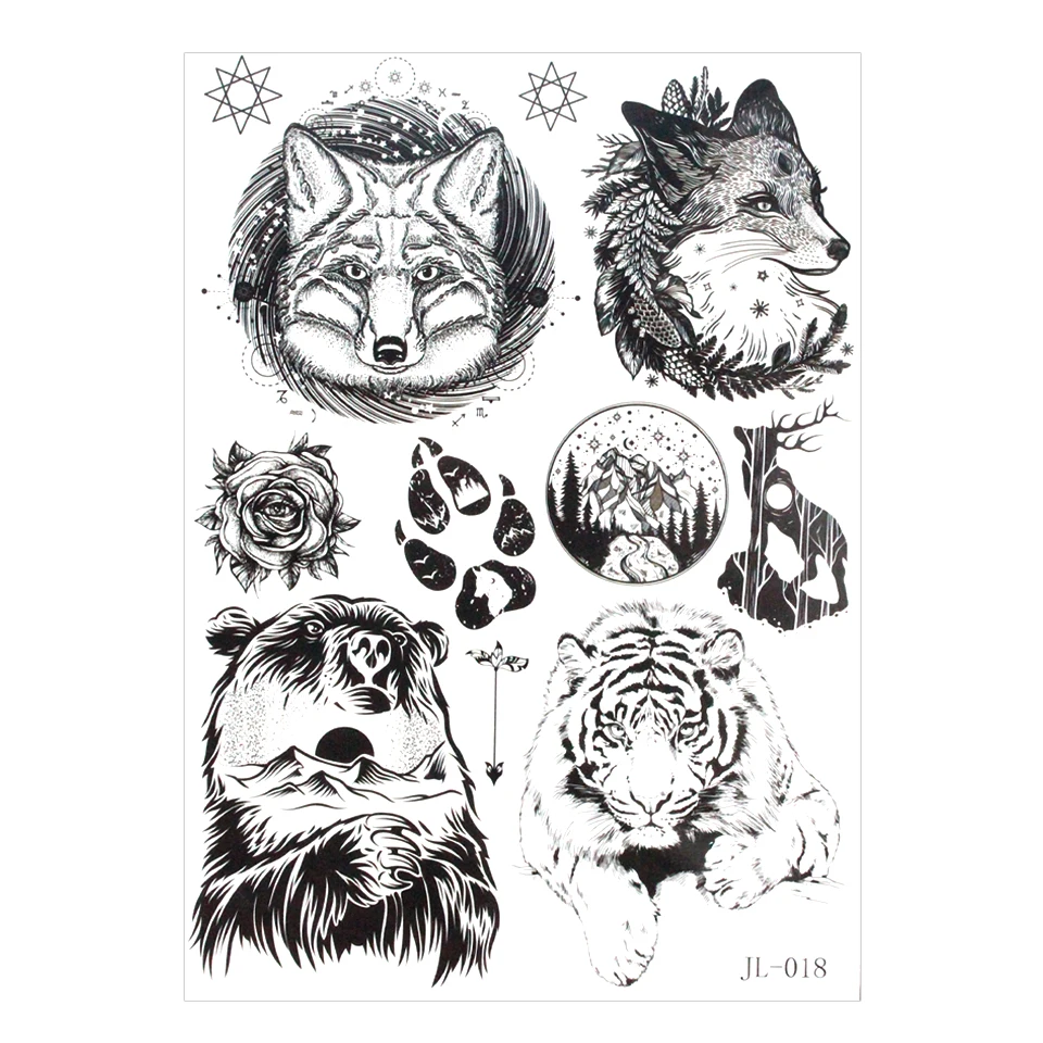 Водостойкая наклейка на руку большие тату-наклейки Корона Льва корона король