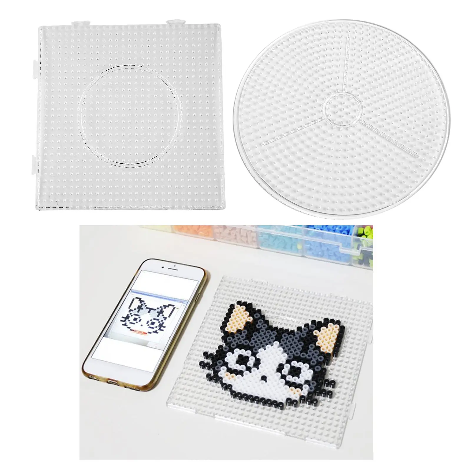 

Hama Beads 5mm Pegboard Board Jigsaw Puzzle Beads Toys Pegboards Board Pegboards Patterns DIY Toy for Kids Craft Beads Supplies