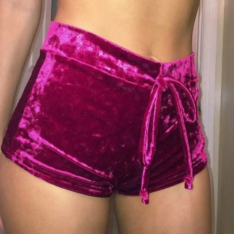 Женские шорты летние тонкие пляжные повседневные фланелевые бандажные короткие