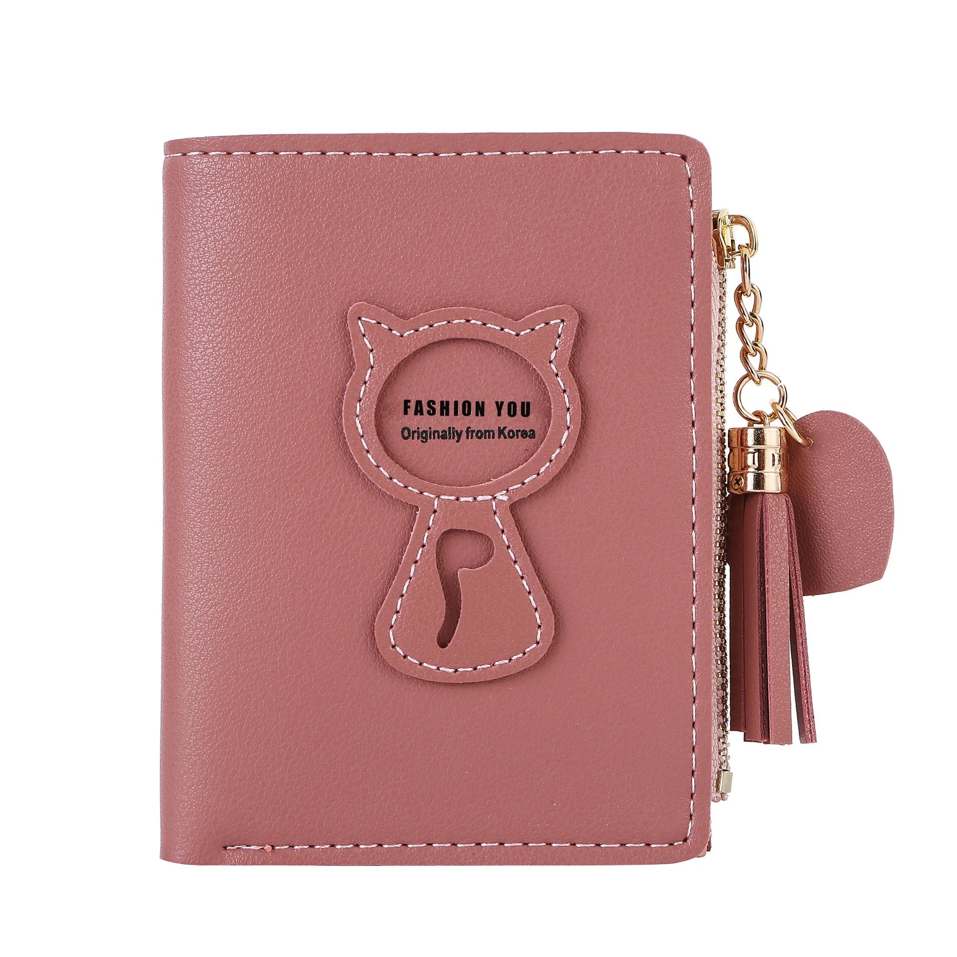 Женский новый модный короткий мультяшный милый кошелек из искусственной кожи с