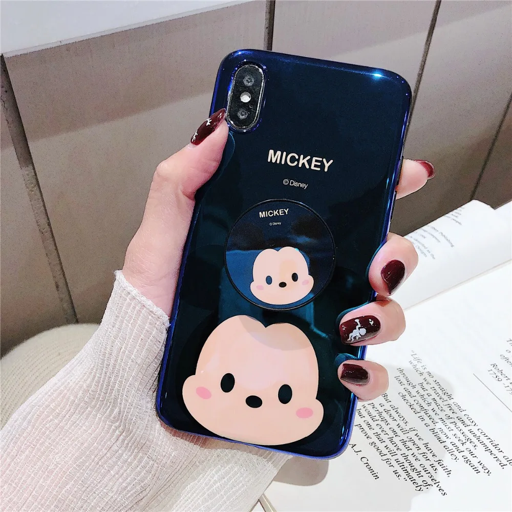 Для iPhone 11 Pro MAX забавные мультяшные милые очаровательные девчачьи мышь утка кронштейн Blue Ray IMD чехол для iPhone XR XS MAX X 6 6S 7 8 Plus