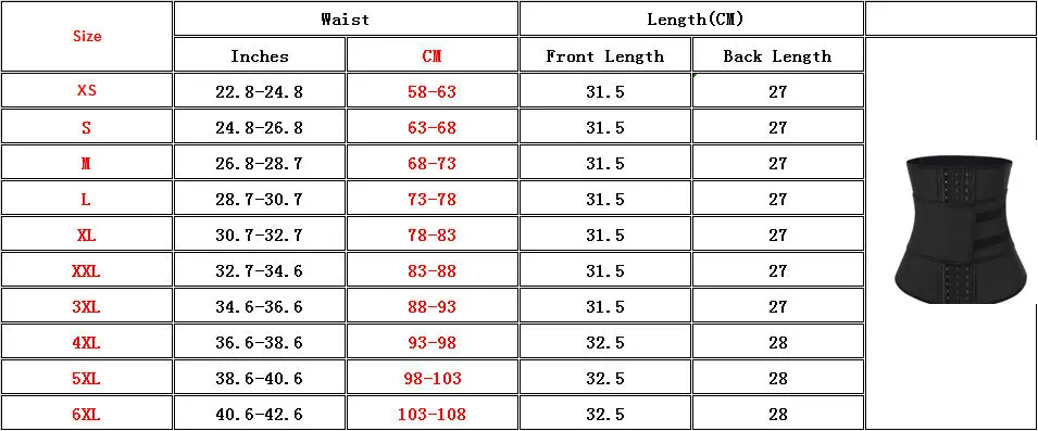 

Women's Sports Belts Double-layer Rubber Abdomen Corsets Super Plus Size Latex Corsets Body Shaper Waist Belt XXXL