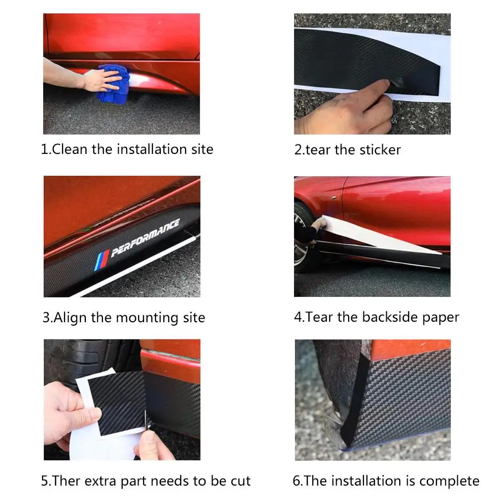 M эффективные Боковые пороги юбки наклейки для BMW F30 F31 F32 F33 F15 F16 F10 E60 E61 углеродное