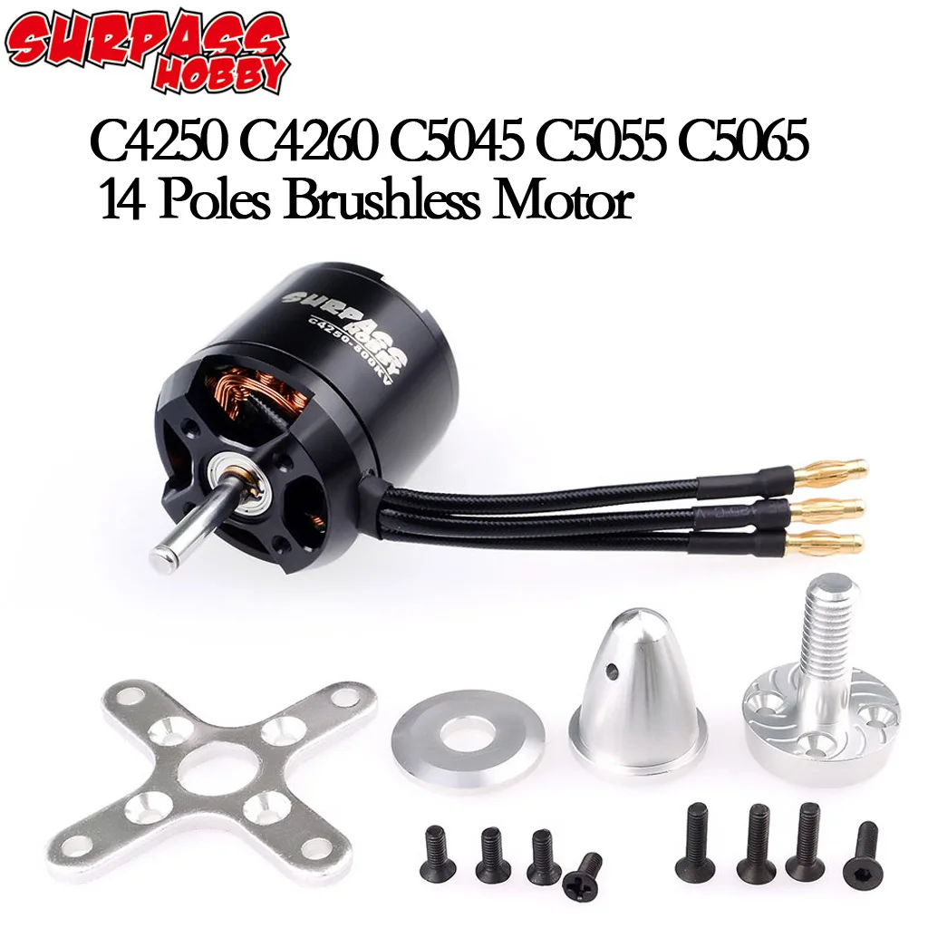 Surpass Hobby C4250 C4260 C5045 C5055 C5065 Brushless Motor 14Pole with Acc  for UAV Aircraft Multicopters RC Plane Helicopter