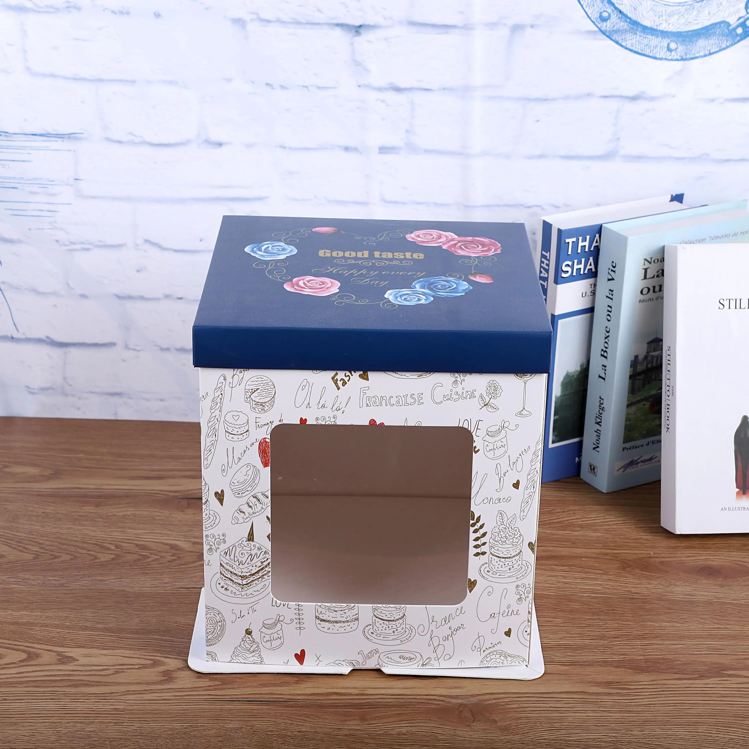 5 шт. увеличивающая коробка для праздничного торта 6/8 дюймов окна упаковочные