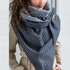 Зимний женский шарф, теплые шарфы, Женский однотонный шарф, модная женская многофункциональная шаль в стиле ретро, шарф на пуговицах, шали