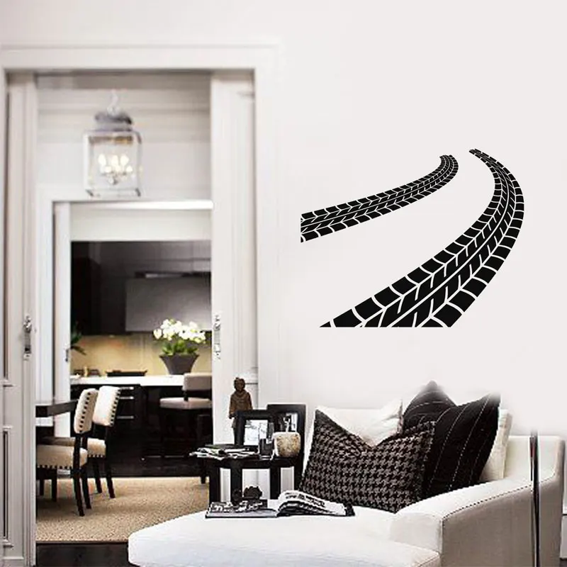 Настенная виниловая наклейка с шинами домашний декор интерьерные наклейки для