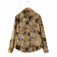 floral print chemise femme long sleeves blusas mujer de moda turn down collar camisas de mujer button up blusas y camisas shirts