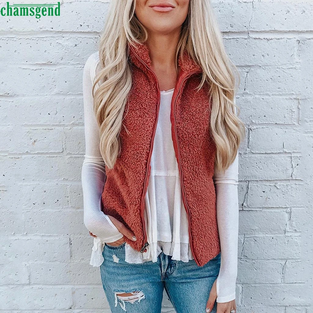 Женский красный кашемировый жилет на молнии куртка без рукавов пальто с отложным