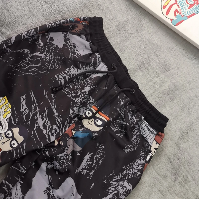 

Luxury men's fashion fitness high quality slim printed hot trousers casual pants sports stretch trou