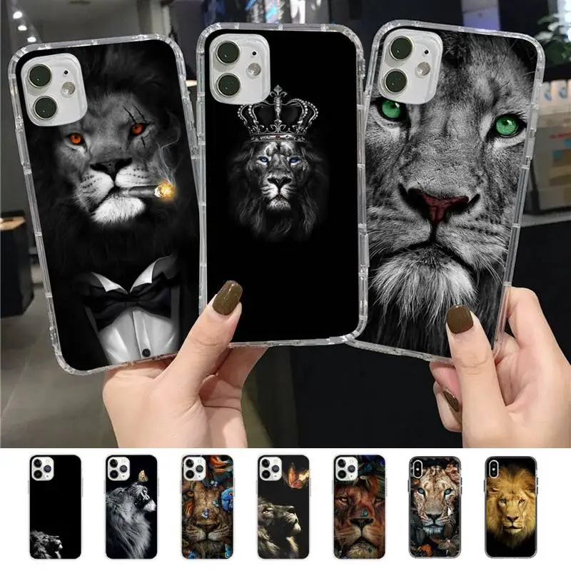 

Animals The Lion Phone Case for iPhone 11 12 13 mini pro XS MAX 8 7 6 6S Plus X 5S SE 2020 XR case