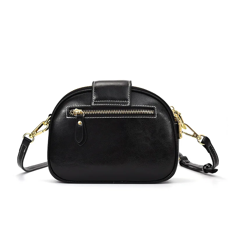 Jinbaolai New Style 2020 Women's Cow Leather Bag Fashion Broadband Messenger Bag Women's One-Shoulder Retro Women's Leather Bags