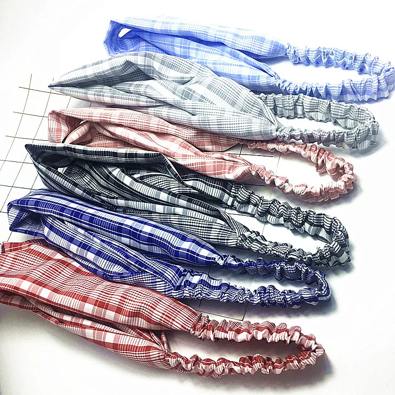 Широкий шотландский плед сладкий Мори шик стиль ins Hairband хиджаб теплая шаль