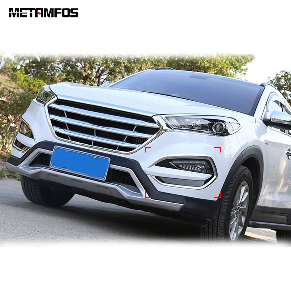 Хромированная передняя противотуманная фара для Hyundai Tucson 2015 2017 2018 крышка отделка