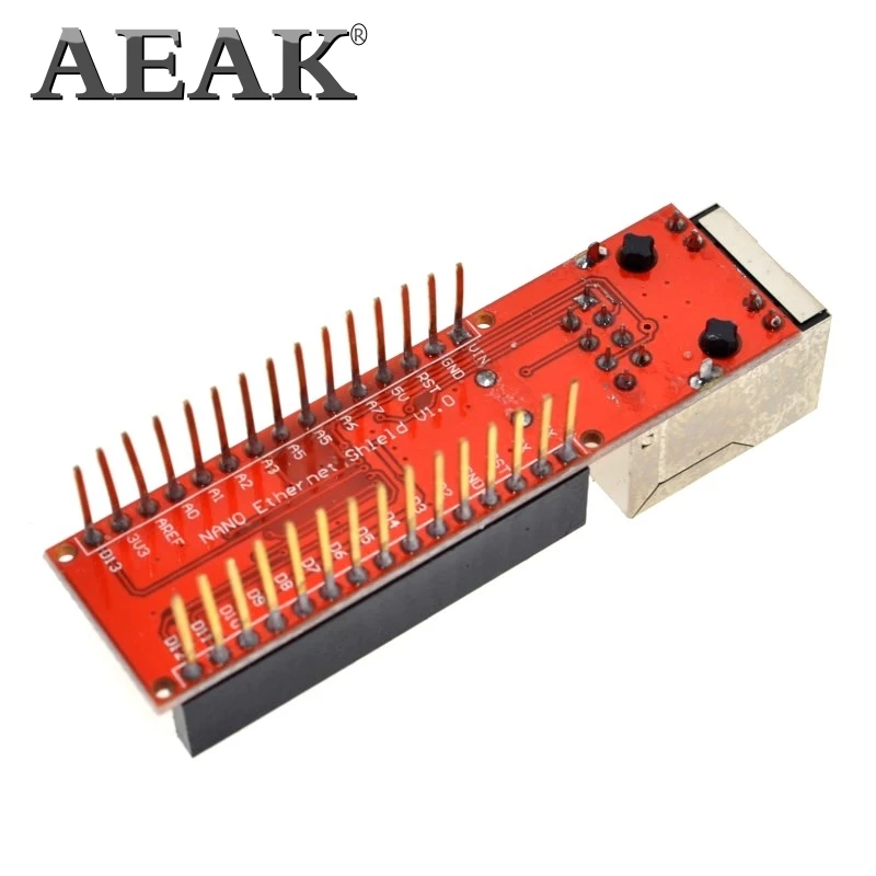 AEAK 1 шт. ENC28J60 Ethernet щит V1.0 для arduino совместимый с Nano 3 0 RJ45 веб-сервер модуль |
