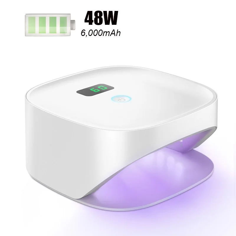 Перезаряжаемая лампа для ногтей беспроводной Гель лак Сушилка отверждающий