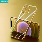 Роскошный прозрачный чехол с квадратной рамкой для iPhone 12 11 Pro Max Mini iPhone SE 2020 x xs xr 6 6S 7 8 plus, мягкий прозрачный чехол