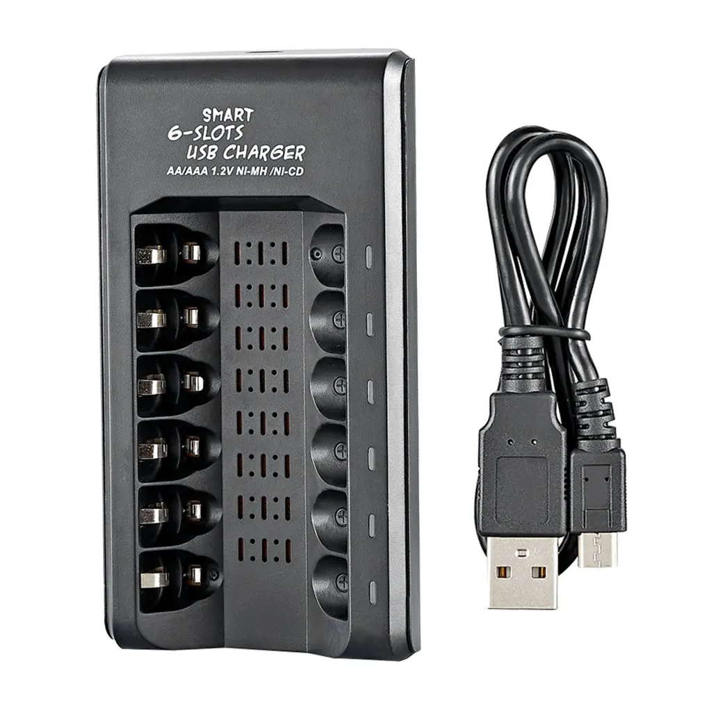 

Многофункциональное интеллектуальное зарядное устройство USB с шестью слотами для зарядки, многофункциональное зарядное USB-устройство для ...