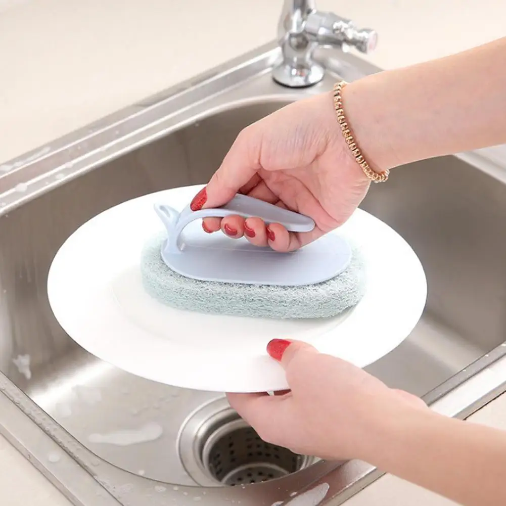 Мощная губчатая щетка GloryStar с короткой ручкой для очистки плитки в ванне | Дом и