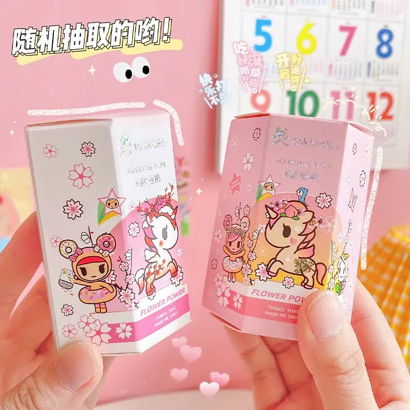 

Kawaii Tokidoki Playworld And Notebook Tape Blind Box Surprise Gift Box Cartoon Students Learn Office Supplies Stationery Gifts