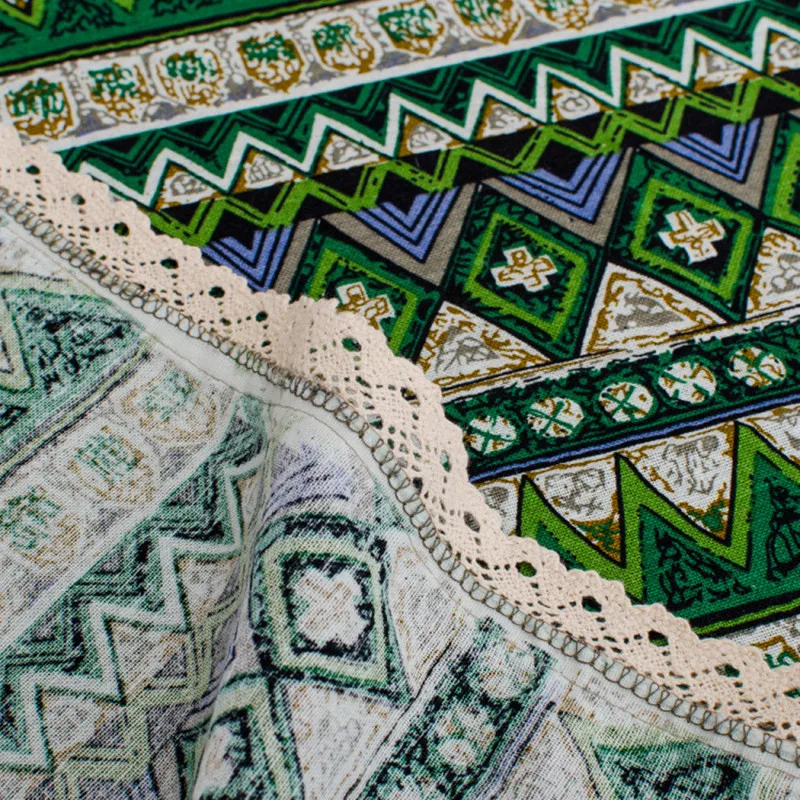 

Bohemian Quality Dining Tablecloth Color Soft Cotton Stripe Multi Sizes Lacy Home Kitchen Banquet Table Cover 1pc