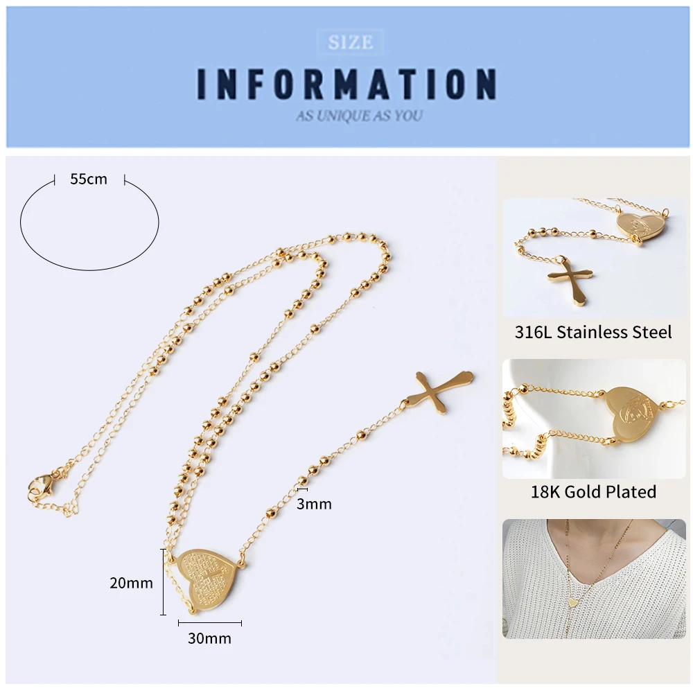 FINE4U N108 крест с Иисусом Христом Цепочки и ожерелья для Для женщин 316L нержавеющая