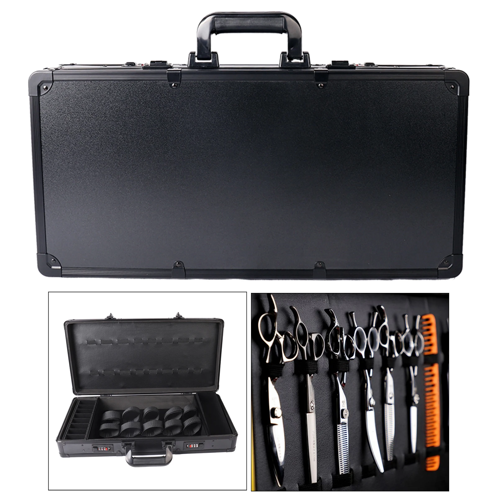 

Barber Salon Stylist Travel Storage Aluminum Case Shear Clippers Tool Box
