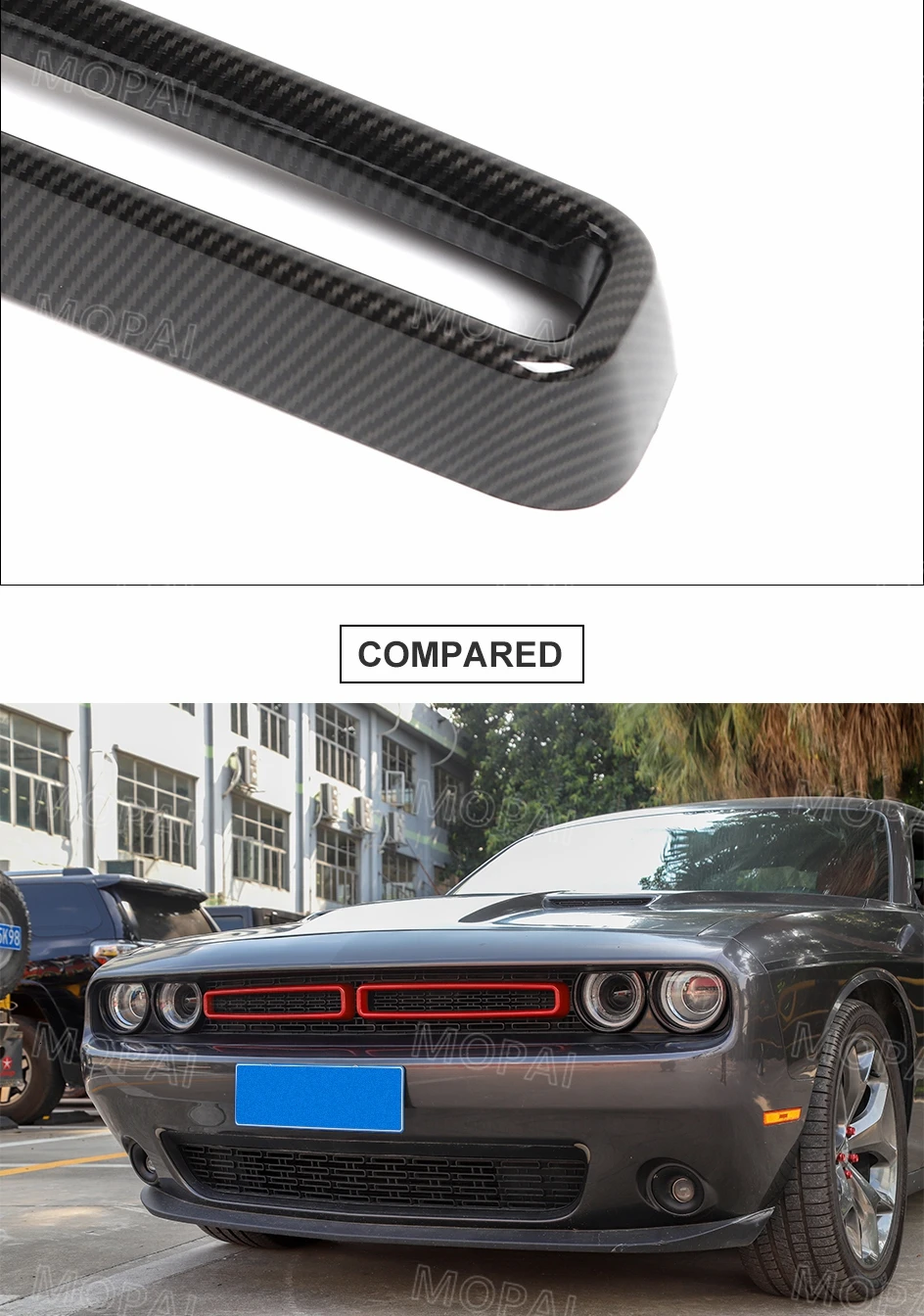 Автомобильные наклейки MOPAI для Dodge Challenger+ Автомобильная решетка для кондиционера, декоративная крышка для Dodge Challenger