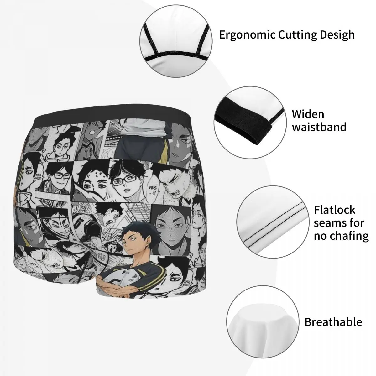 Трусы Haikyuu Shoyo Tobio Kei Toru Anime Haikyu Akaashi Keiji хлопковые трусы мужское нижнее белье