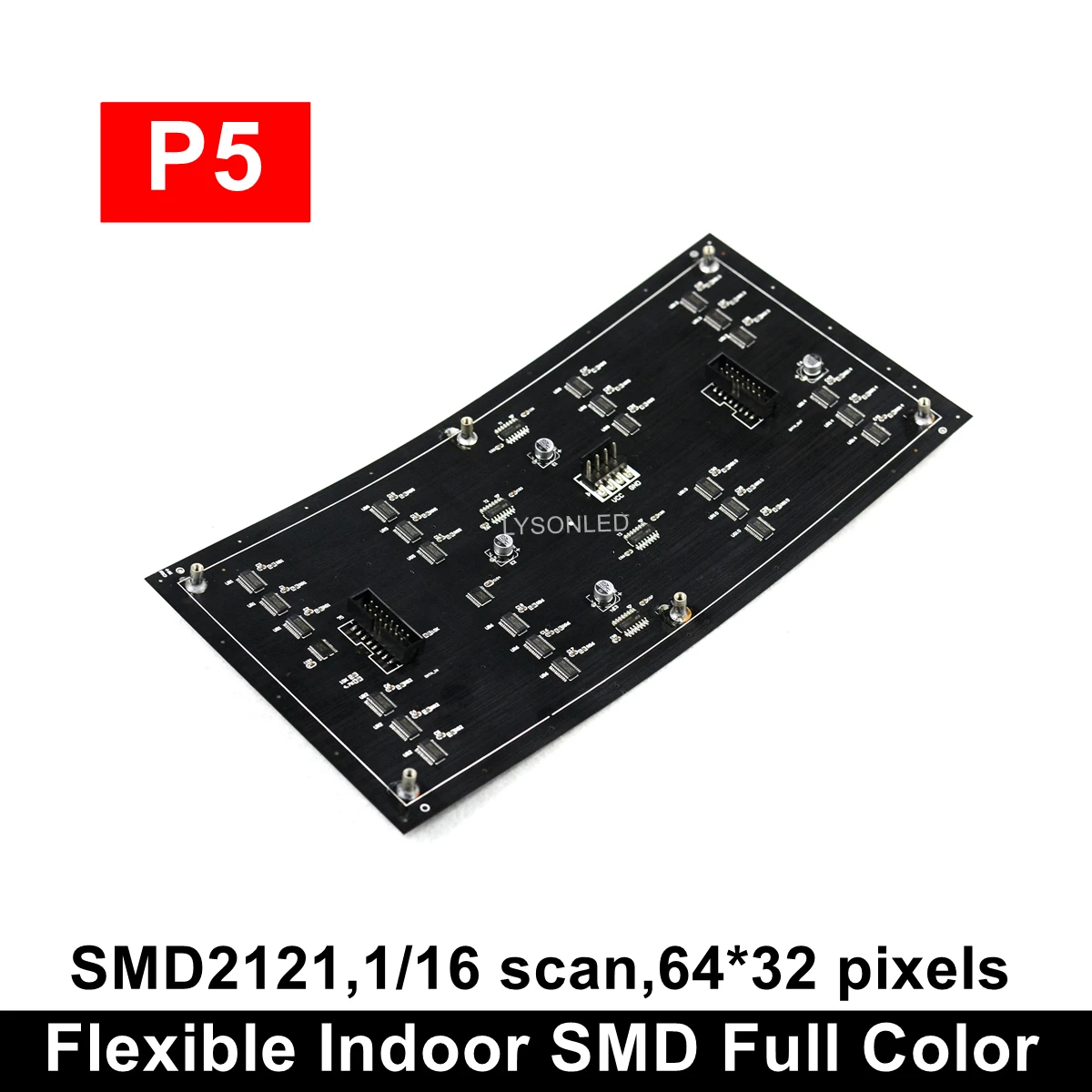 Flexible P5 Indoor SMD Full Color LED Module 64x32 Pixels Curved Display Screen Panel | Электронные компоненты и