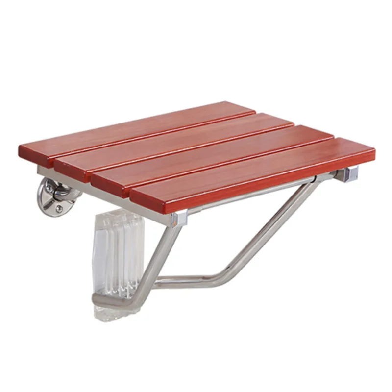 

Антисептический стул для душа из массива дерева экономит пространство складные средства для купания Противоскользящий настенный подвесной водонепроницаемый стул для ванны для пожилых людей