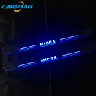 Отделкой педаль автомобиля внешние Запчасти светодиодный порога Накладка путь динамический поток светильник для Nissan MICRA 2009 - 2018 2019