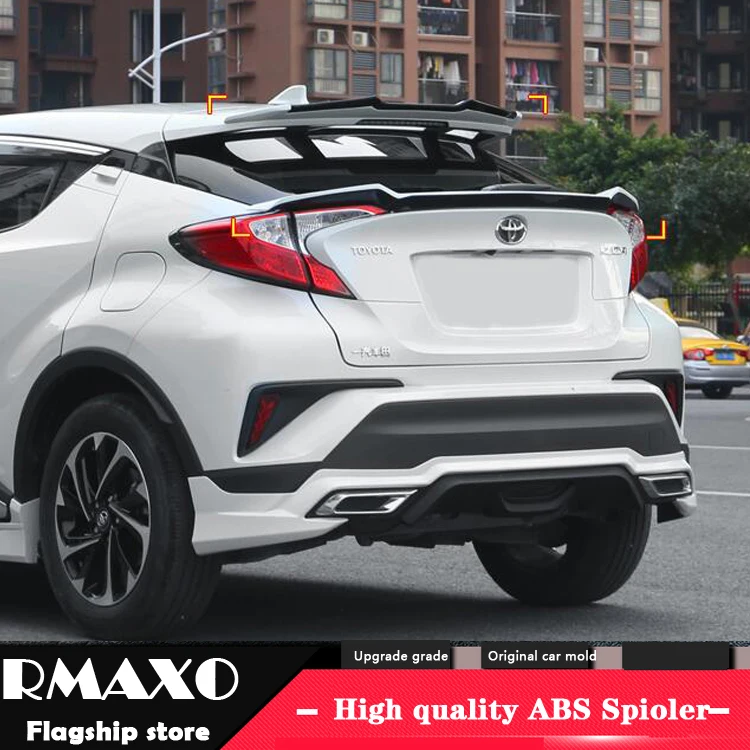 

Спойлер для CHR 2018-2019 Toyota CHR C-HR спойлер на крыше ABS Материал заднее крыло автомобиля праймер цвет задний спойлер