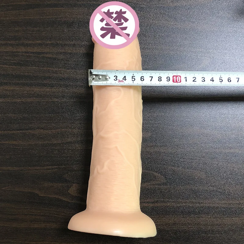 Мягкий фаллоимитатор 28*6 см реалистичный анальный всасывание пениса чашка