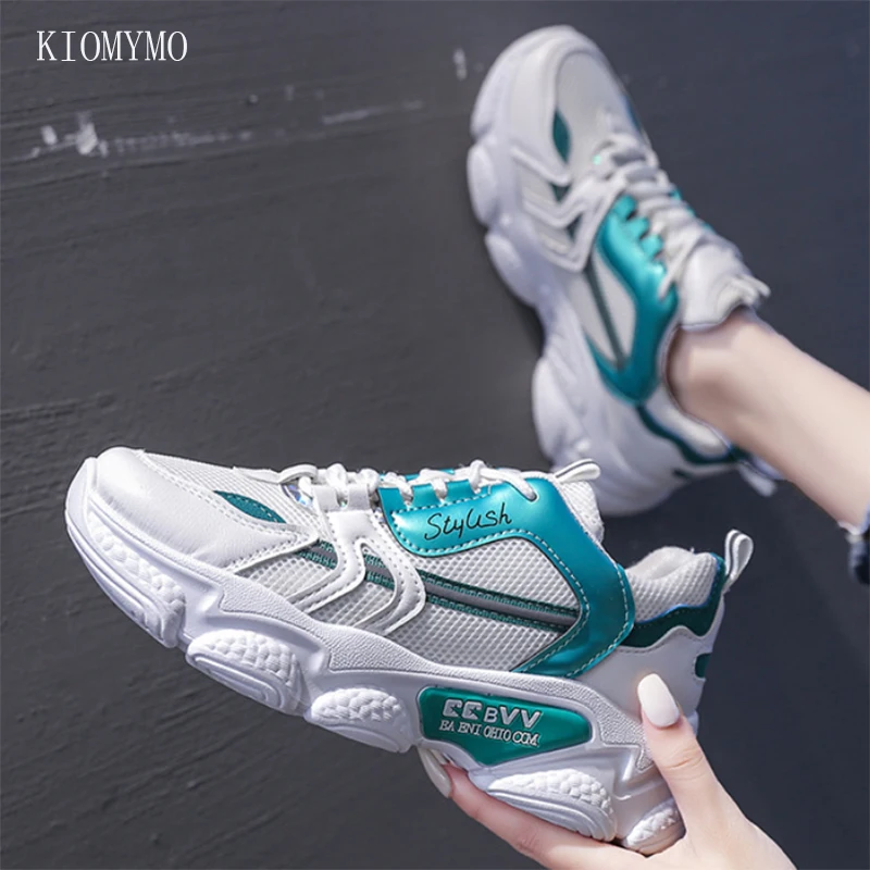 

Women's Shoes Autumn 2021 New Heightened Casual Sports Running Shoes Women's Breathable Thick-Soled Mesh Old Shoes Women