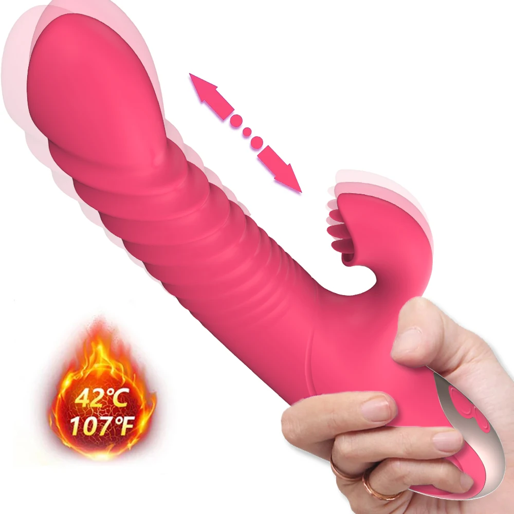 

Vibrators For Women Clitoris Vagina Powerful Dual Motor Vibration Telescopic Swing Silica Gel Female Intimate Goods Sexy Sex Toy