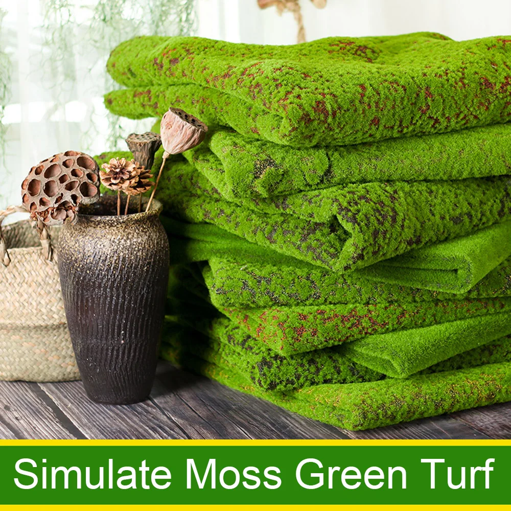 

1PC Simulation Lawn Artificial Moss Fake Green Grass Landscape Decoration DIY Mini Fairy Garden Plants Home Terrace Wall Decor