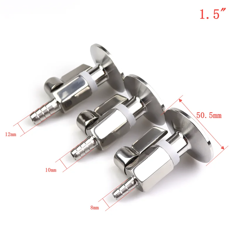 Шаровой мини-клапан 304 ручка из нержавеющей стали 8 мм 10 12 обжимное кольцо 50 5