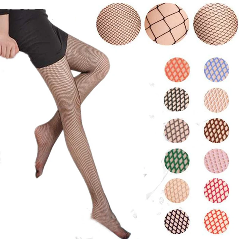 

Колготки женские сетчатые, прозрачные, с вырезом